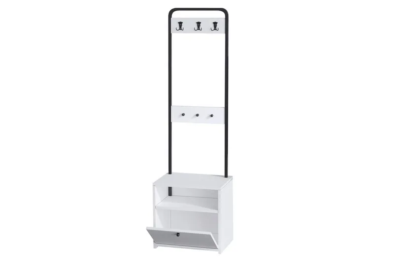 Käytävänaulakko Springhill Valkoinen / Musta - Musta/Valkoinen - Huonekalut - Kalustesetit - Eteisen kalustesetit