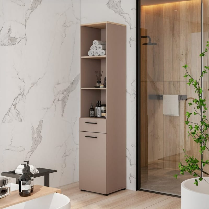 Kaappi Rosa 1 laatikko 1 ovi - Säilytys - Hylly - Kirjahylly