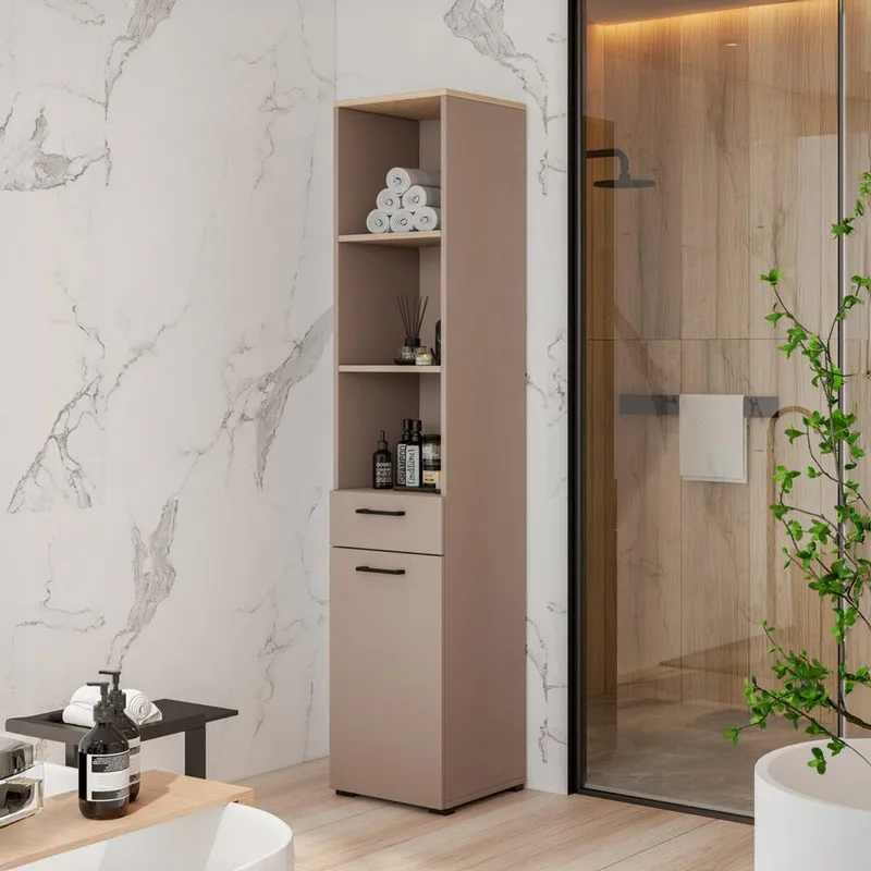 Kaappi Rosa 1 laatikko 1 ovi - Säilytys - Hylly - Kirjahylly