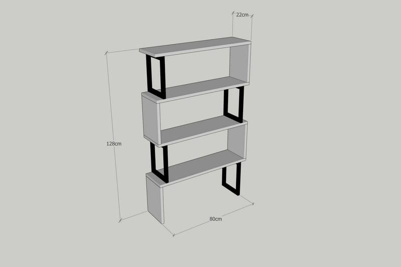 Kalune kirjahylly 128 cm pähkinä - Ruskea - Säilytys - Hylly - Kirjahylly
