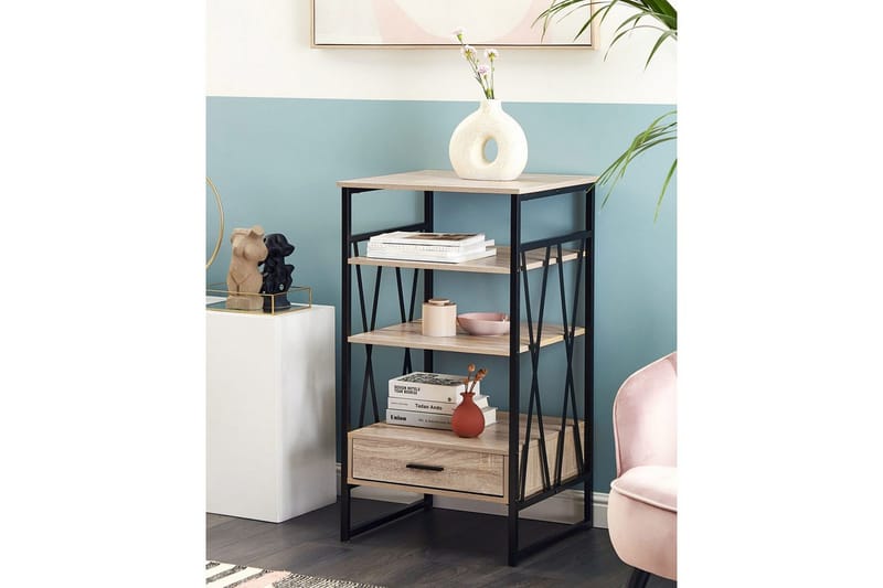 Keene kirjahylly 56 cm tammi - Vaaleanruskea - Säilytys - Hylly - Kirjahylly