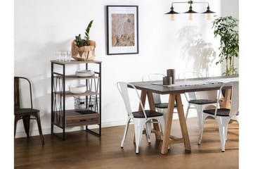 Keene kirjahylly 56 cm tummaa puuta - Ruskea - Säilytys - Hylly - Kirjahylly