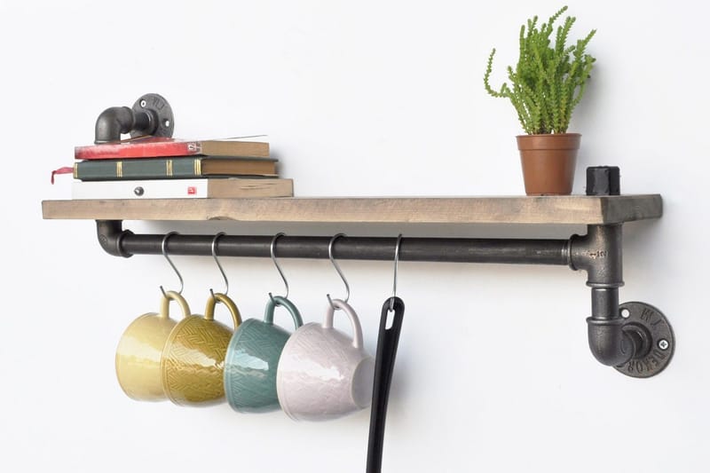 Keittiöhylly Arthur Putki/Puu - Säilytys - Vaatesäilytys - Vaatenaulakko - Koukkunaulakot