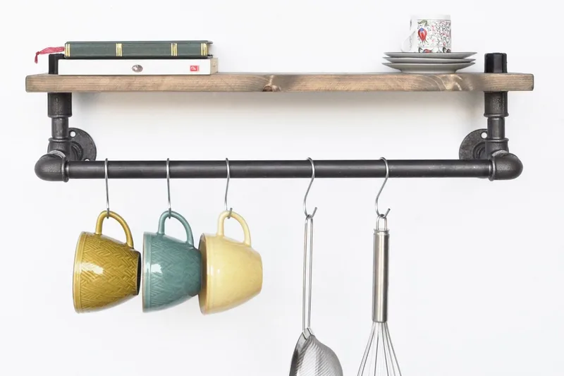 Keittiöhylly Arthur Putki/Puu - Säilytys - Vaatesäilytys - Vaatenaulakko - Koukkunaulakot