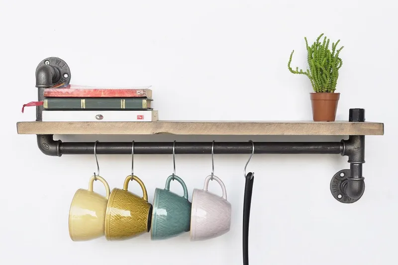 Keittiöhylly Arthur Putki/Puu - Säilytys - Vaatesäilytys - Vaatenaulakko - Koukkunaulakot