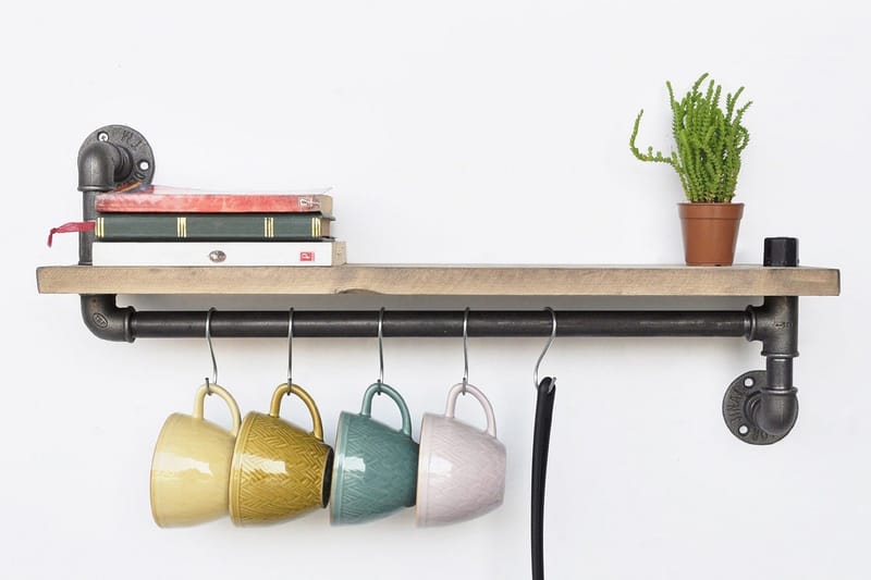 Keittiöhylly Arthur Putki/Puu - Säilytys - Vaatesäilytys - Vaatenaulakko - Koukkunaulakot