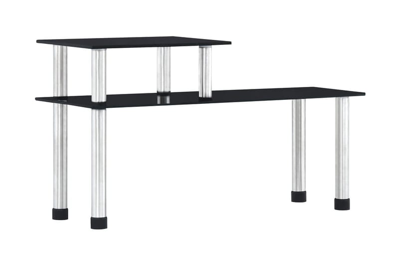Keittiöhylly musta 45x16x26 cm karkaistu lasi - Musta - Säilytys - Hylly - Kirjahylly