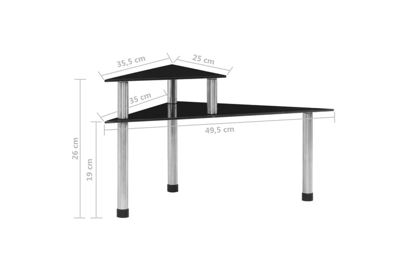 Keittiöhylly musta 49,5x35x26 cm karkaistu lasi - Musta - Seinähylly - Keittiöhylly - Hylly