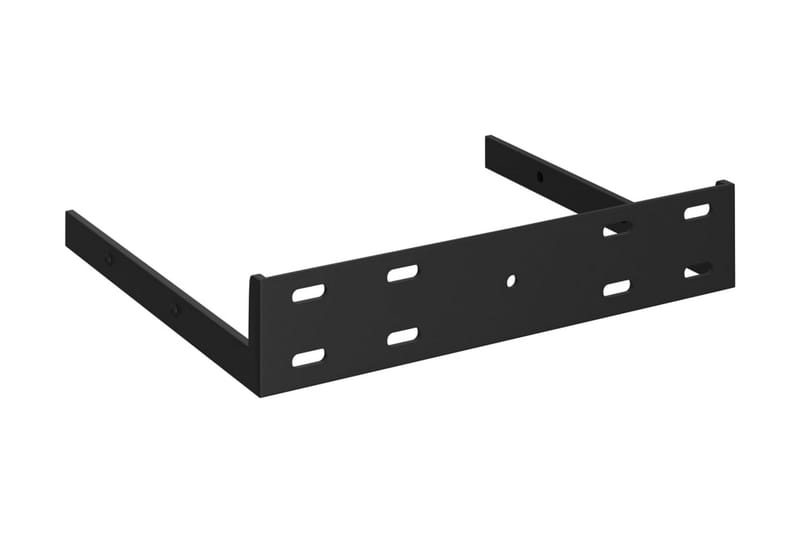 Kelluva kulmahylly korkeakiilto musta 25x25x3,8 cm MDF - Musta - Säilytys - Hylly - Kulmahylly