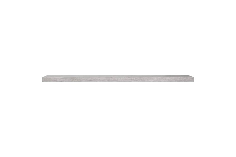 Kelluva seinähylly betoninharmaa 120x23,5x3,8 cm MDF - Harmaa - Säilytys - Hylly - Seinähylly