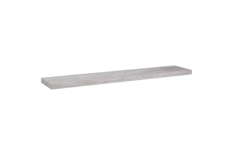 Kelluva seinähylly betoninharmaa 120x23,5x3,8 cm MDF - Harmaa - Säilytys - Hylly - Seinähylly