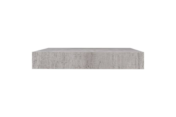 Kelluva seinähylly betoninharmaa 23x23,5x3,8 cm MDF - Harmaa - Seinähylly - Keittiöhylly - Hylly