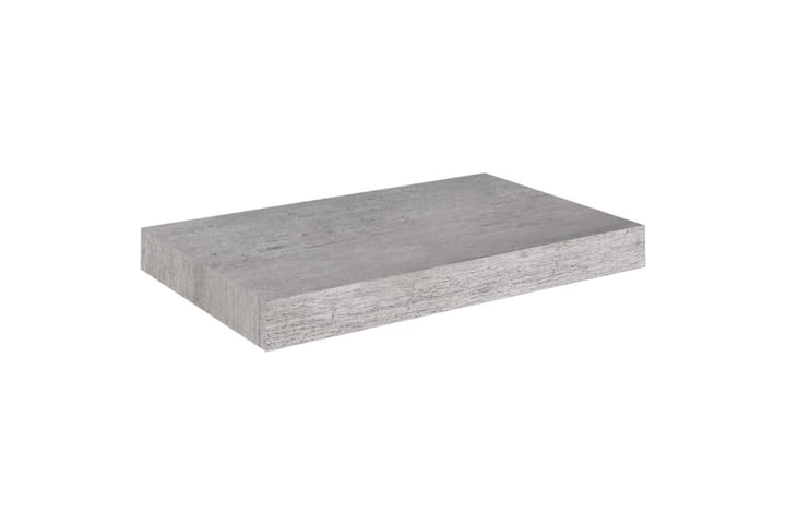 Kelluva seinähylly betoninharmaa 40x23x3,8 cm MDF - Harmaa - Seinähylly - Keittiöhylly - Hylly