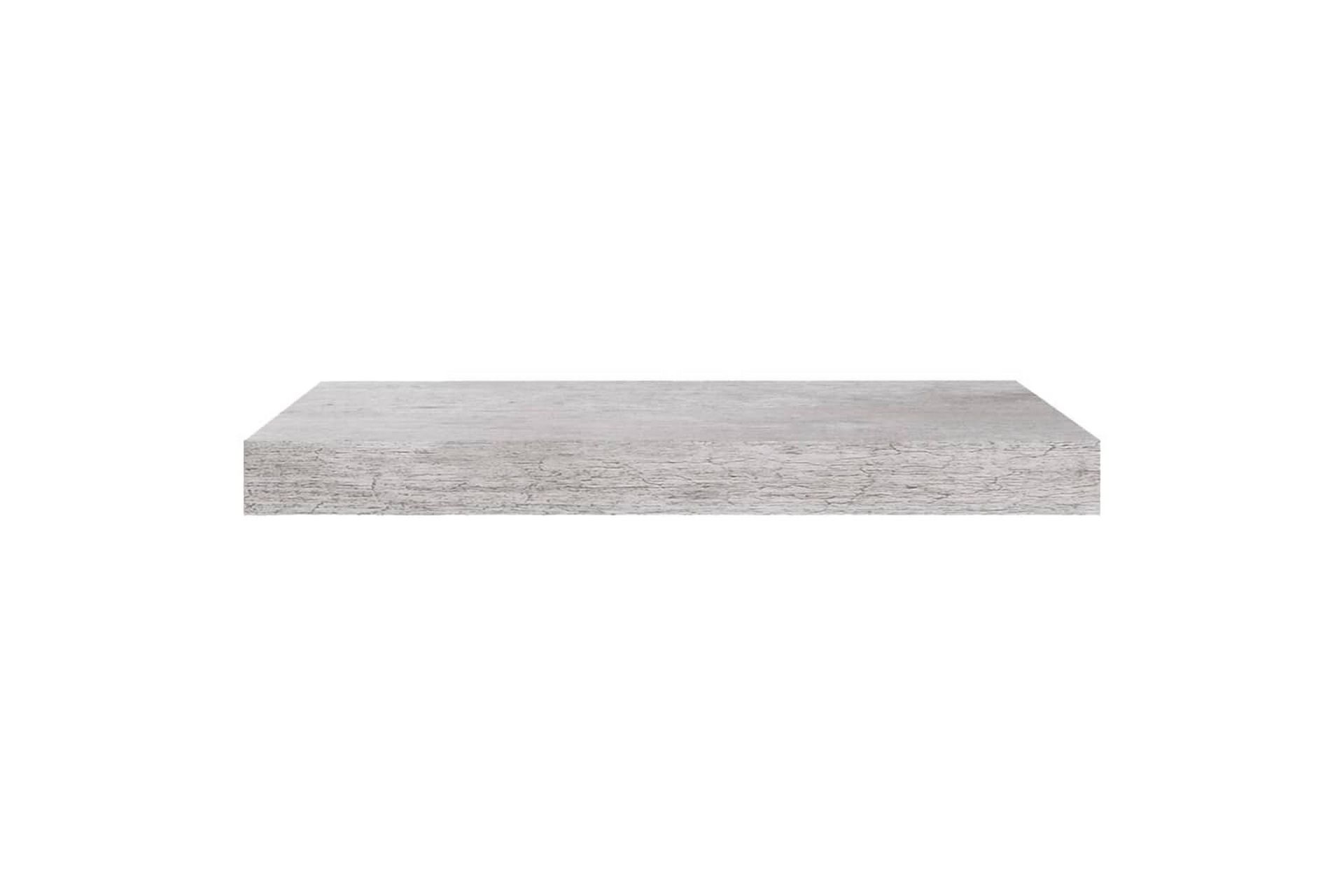 Kelluva seinähylly betoninharmaa 50x23x3,8 cm MDF - Harmaa - Säilytys - Hylly - Seinähylly