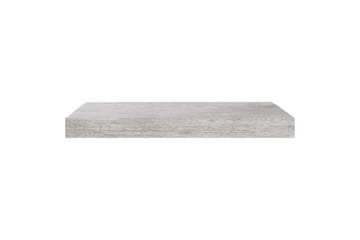 Kelluva seinähylly betoninharmaa 50x23x3,8 cm MDF - Harmaa - Säilytys - Hylly - Seinähylly