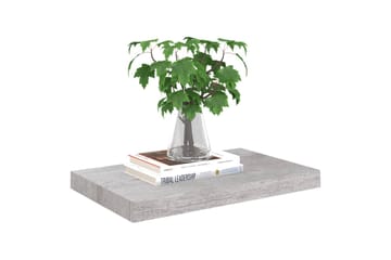 Kelluva seinähylly betoninharmaa 50x23x3,8 cm MDF - Harmaa - Säilytys - Hylly - Seinähylly