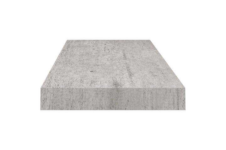 Kelluva seinähylly betoninharmaa 60x23,5x3,8 cm MDF - Harmaa - Seinähylly - Keittiöhylly - Hylly