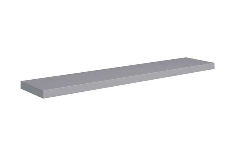Kelluva seinähylly harmaa 120x23,5x3,8 cm MDF - Harmaa - Säilytys - Hylly - Seinähylly