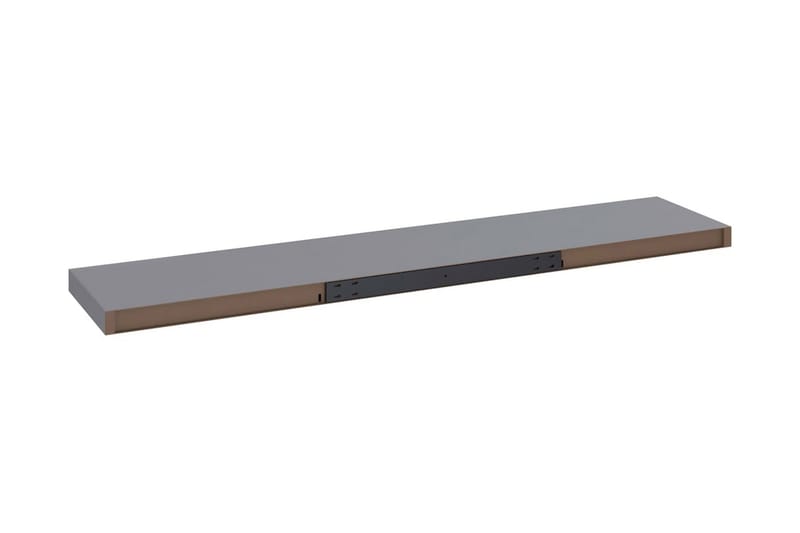 Kelluva seinähylly harmaa 120x23,5x3,8 cm MDF - Harmaa - Säilytys - Hylly - Seinähylly