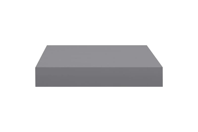 Kelluva seinähylly harmaa 23x23,5x3,8 cm MDF - Harmaa - Säilytys - Hylly - Seinähylly