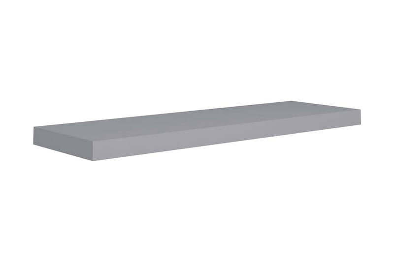 Kelluva seinähylly harmaa 80x23,5x3,8 cm MDF - Harmaa - Säilytys - Hylly - Seinähylly