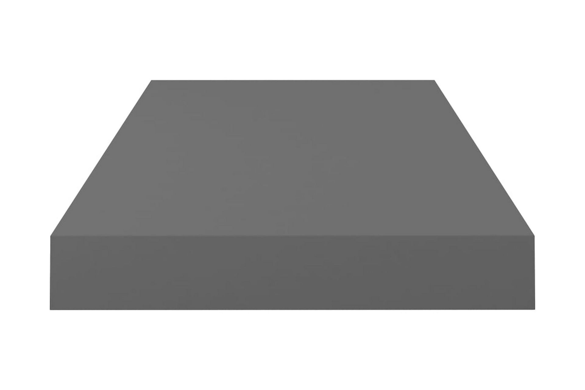 Kelluva seinähylly korkeakiilto harmaa 50x23x3,8 cm MDF - Harmaa - Säilytys - Hylly - Seinähylly