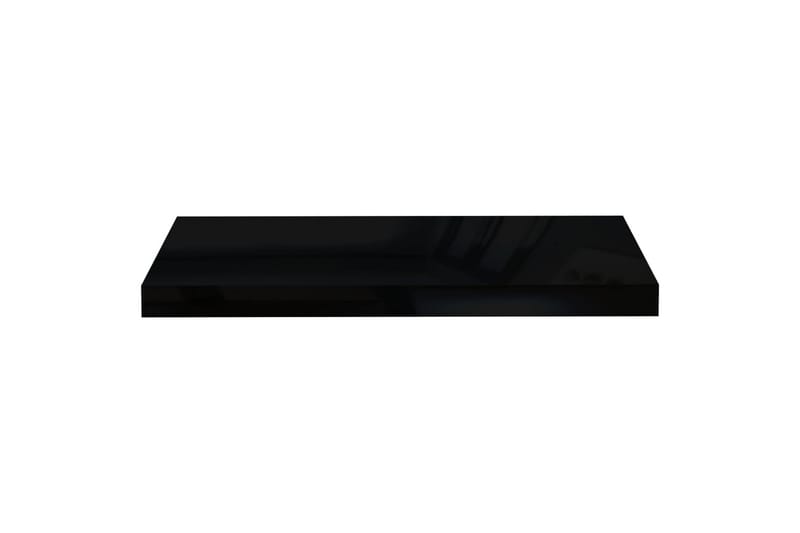 Kelluva seinähylly korkeakiilto musta 60x23,5x3,8 cm MDF - Musta - Säilytys - Hylly - Seinähylly