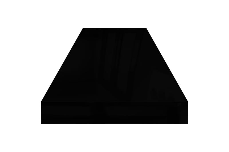 Kelluva seinähylly korkeakiilto musta 90x23,5x3,8 cm MDF - Musta - Säilytys - Hylly - Seinähylly