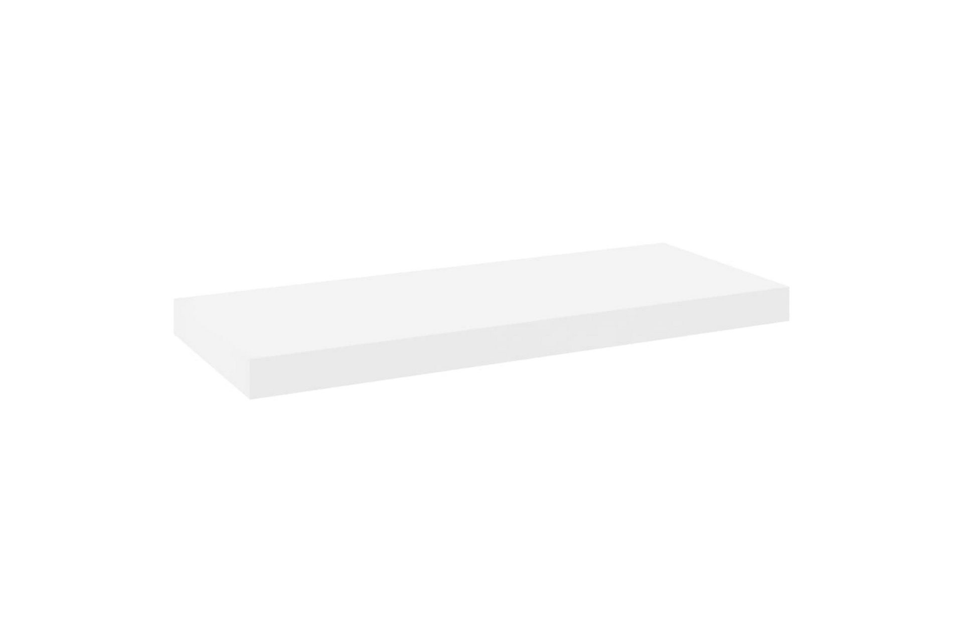 Kelluva seinähylly tammi ja valkoinen 60x23,5x3,8 cm MDF - Valkoinen - Säilytys - Hylly - Seinähylly