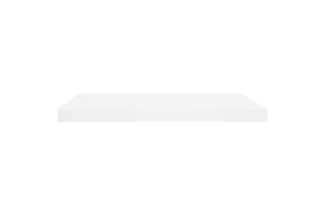 Kelluva seinähylly tammi ja valkoinen 60x23,5x3,8 cm MDF - Valkoinen - Säilytys - Hylly - Seinähylly