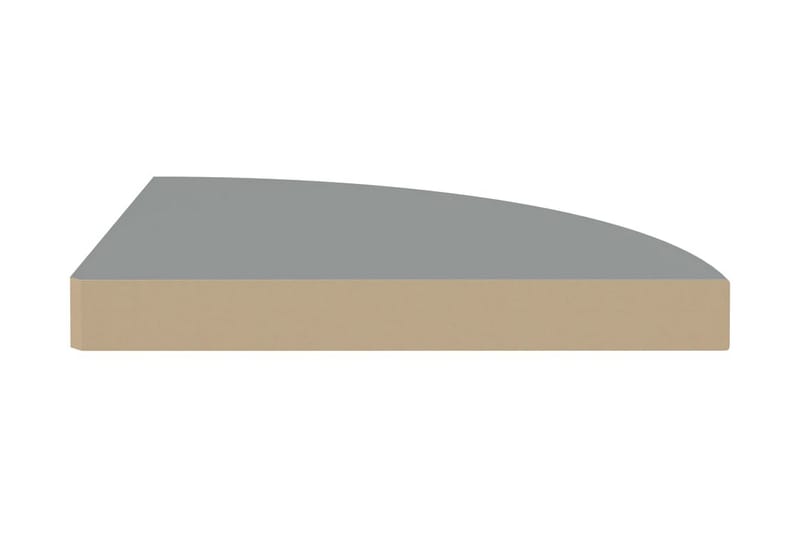 Kelluvat kulmahyllyt 2 kpl harmaa 35x35x3,8 cm MDF - Harmaa - Säilytys - Hylly - Kulmahylly