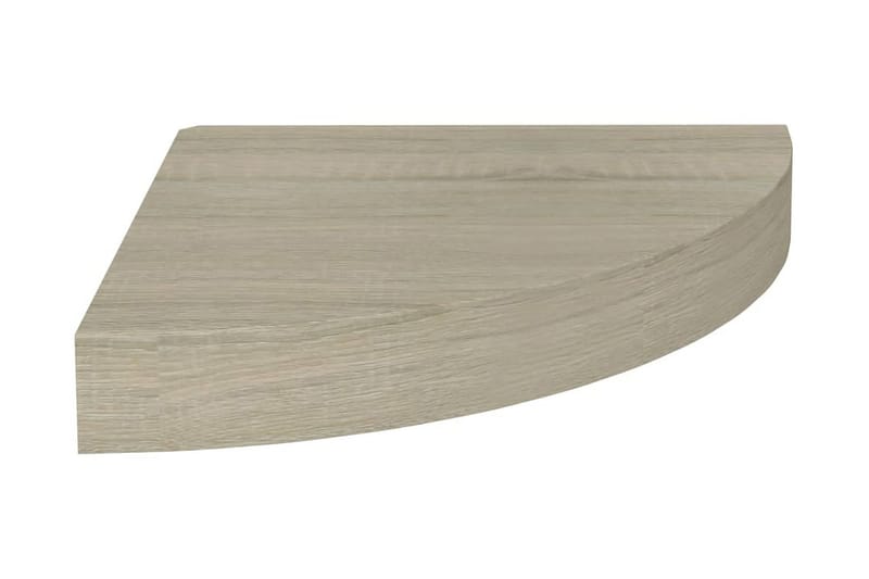 Kelluvat kulmahyllyt 2 kpl tammi 25x25x3,8 cm MDF - Ruskea - Kulmahylly - Keittiöhylly - Hylly