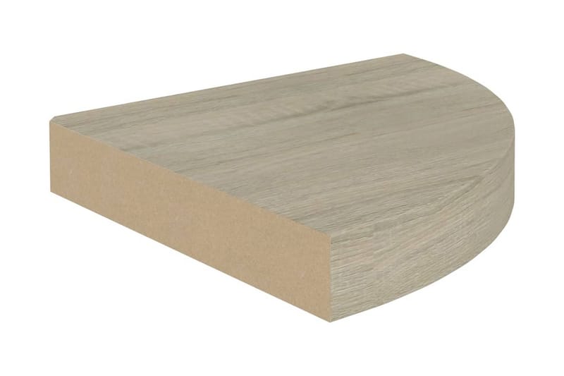 Kelluvat kulmahyllyt 2 kpl tammi 25x25x3,8 cm MDF - Ruskea - Säilytys - Hylly - Kulmahylly