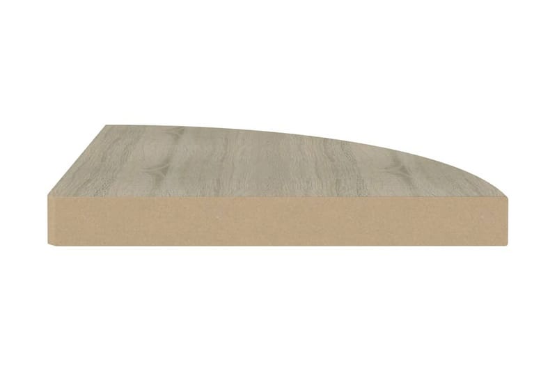 Kelluvat kulmahyllyt 2 kpl tammi 35x35x3,8 cm MDF - Ruskea - Säilytys - Hylly - Kulmahylly