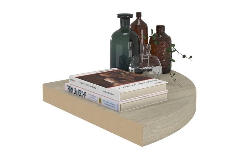 Kelluvat kulmahyllyt 2 kpl tammi 35x35x3,8 cm MDF - Ruskea - Säilytys - Hylly - Kulmahylly