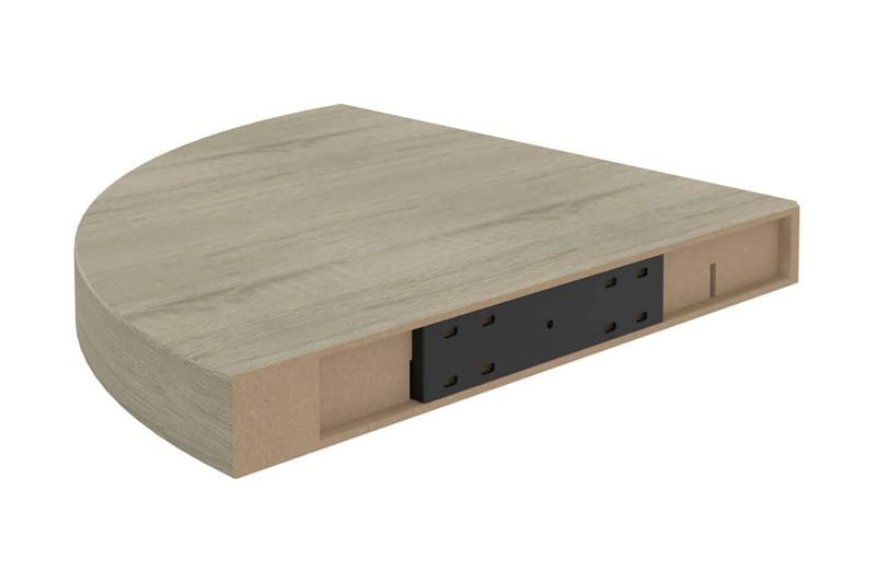 Kelluvat kulmahyllyt 2 kpl tammi 35x35x3,8 cm MDF - Ruskea - Säilytys - Hylly - Kulmahylly