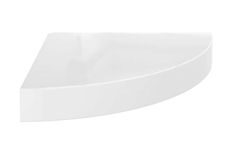 Kelluvat kulmahyllyt 4 kpl korkeakiilto valk. 25x25x3,8 cm - Valkoinen - Säilytys - Hylly - Kulmahylly