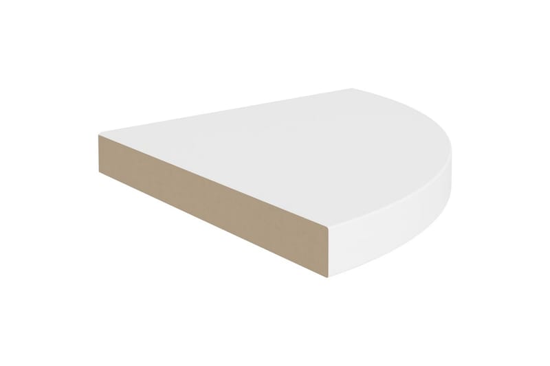 Kelluvat kulmahyllyt 4 kpl valkoinen 35x35x3,8 cm MDF - Valkoinen - Säilytys - Hylly - Kulmahylly