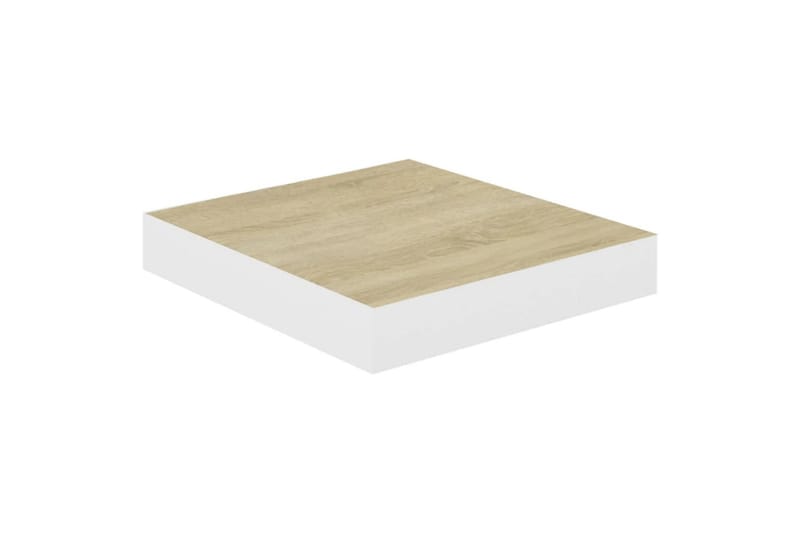 Kelluvat seinähyllyt 2 kpl 23x23,5x3,8cm MDF - Valkoinen - Seinähylly - Keittiöhylly - Hylly