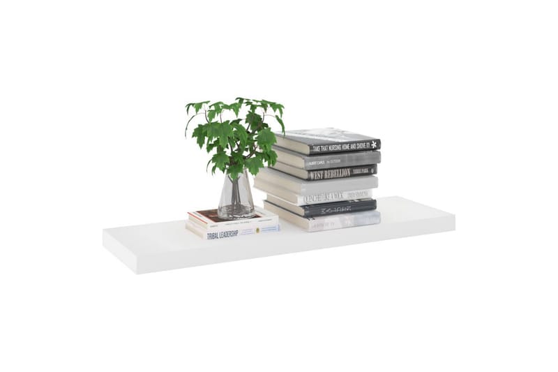 Kelluvat seinähyllyt 2 kpl 80x23,5x3,8cm MDF - Valkoinen - Säilytys - Hylly - Seinähylly