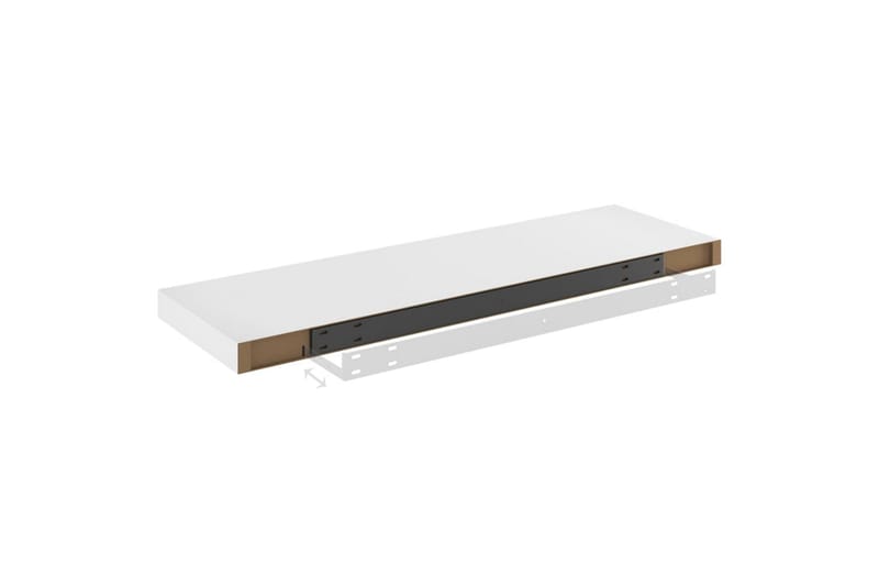 Kelluvat seinähyllyt 2 kpl 80x23,5x3,8cm MDF - Valkoinen - Säilytys - Hylly - Seinähylly