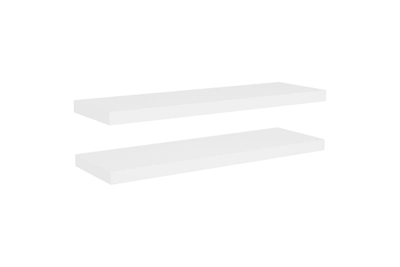 Kelluvat seinähyllyt 2 kpl 80x23,5x3,8cm MDF - Valkoinen - Säilytys - Hylly - Seinähylly