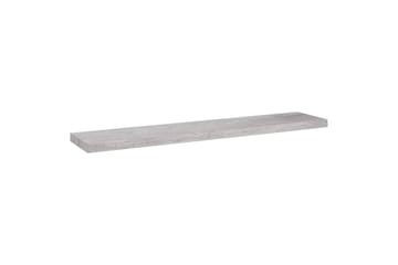 Kelluvat seinähyllyt 2 kpl betoninharmaa 120x23,5x3,8 cm MDF - Harmaa - Säilytys - Hylly - Seinähylly