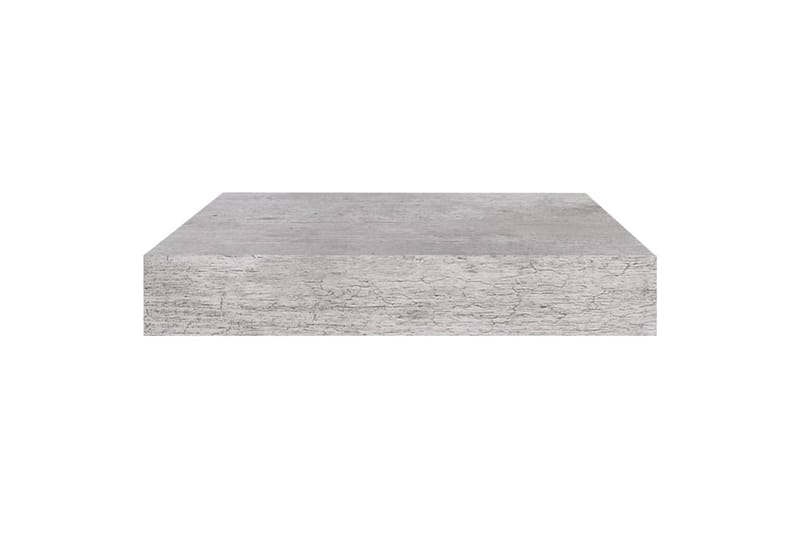 Kelluvat seinähyllyt 2 kpl betoninharmaa 23x23,5x3,8 cm MDF - Harmaa - Seinähylly - Keittiöhylly - Hylly