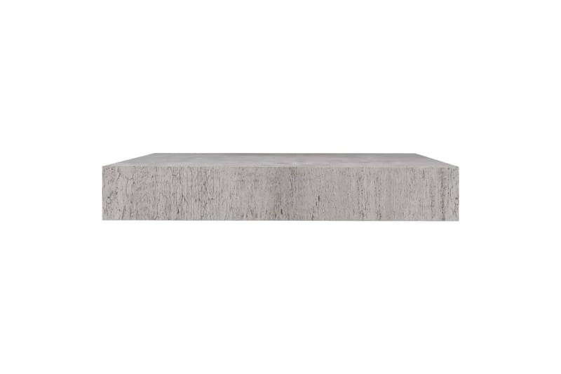 Kelluvat seinähyllyt 2 kpl betoninharmaa 23x23,5x3,8 cm MDF - Harmaa - Seinähylly - Keittiöhylly - Hylly