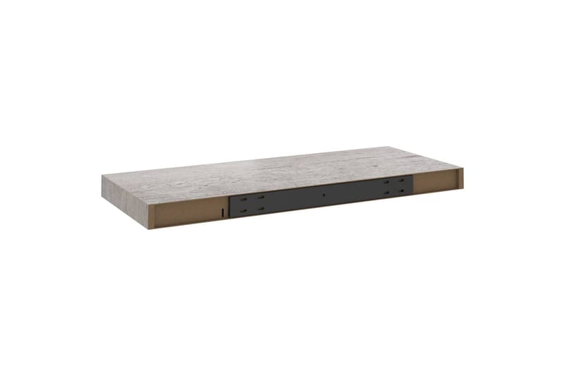 Kelluvat seinähyllyt 2 kpl betoninharmaa 60x23,5x3,8 cm MDF - Harmaa - Seinähylly - Keittiöhylly - Hylly