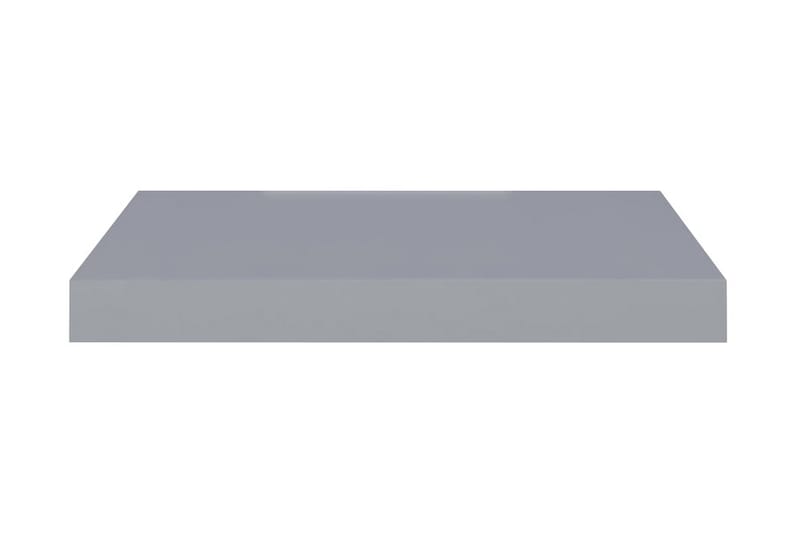 Kelluvat seinähyllyt 2 kpl harmaa 40x23x3,8 cm MDF - Harmaa - Säilytys - Hylly - Seinähylly