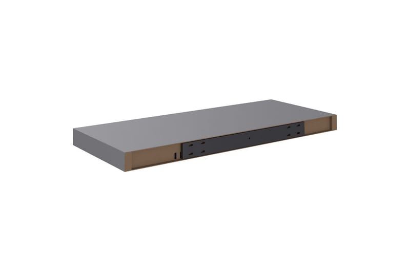 Kelluvat seinähyllyt 2 kpl harmaa 60x23,5x3,8 cm MDF - Harmaa - Säilytys - Hylly - Seinähylly