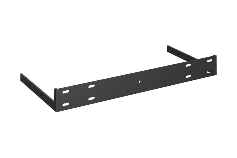 Kelluvat seinähyllyt 2 kpl korkeakiilto harmaa 50x23x3,8 cm - Harmaa - Säilytys - Hylly - Seinähylly