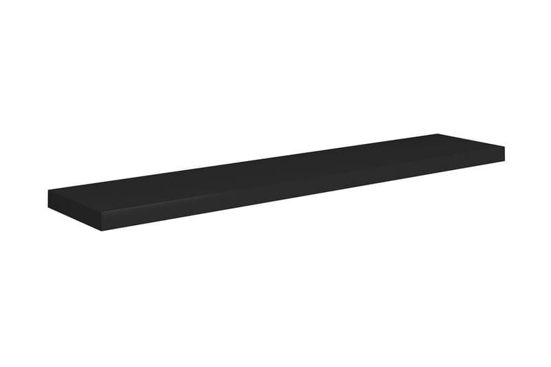 Kelluvat seinähyllyt 2 kpl musta 120x23,5x3,8 cm MDF - Musta - Säilytys - Hylly - Seinähylly